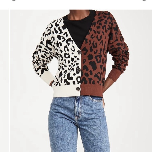 525 America animal print cardigan size small - Picture 2 of 5